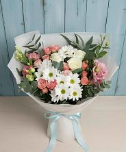Букет цветов из:  Розы, Лизиантусы и Хризантемы в Мармашах