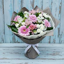 Букет цветов из:  Герберы, Альстромерии и Хризантемы в Мармашах