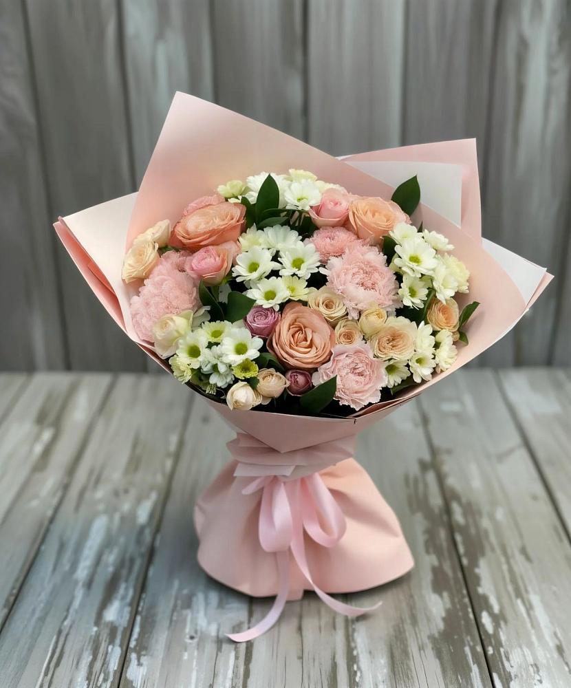 Букет цветов из: Гвоздики, Розы и Хризантемы в Мармашах