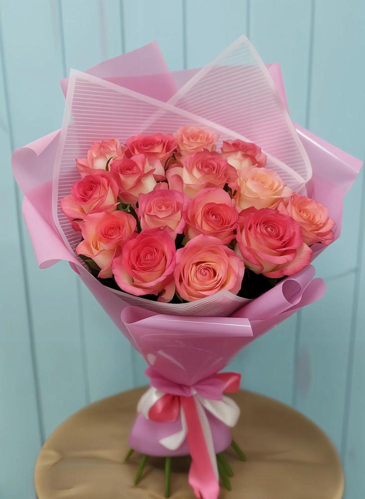 Букет 15 Розовых роз Равель в Мармашах