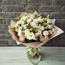 Букет цветов из:  Альстромерии, Розы и Хризантемы в Мармашах