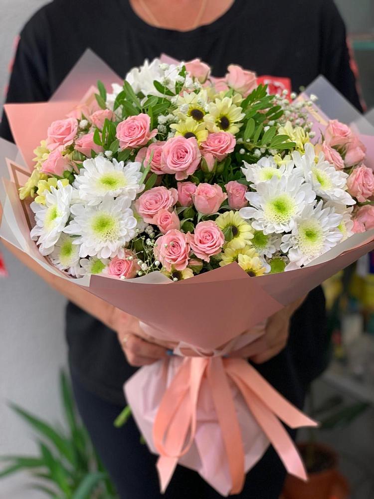 Букет цветов из: Розы и Хризантемы в Мармашах