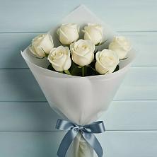 Букет 7 Белых роз Эдлесс Лав в Мармашах