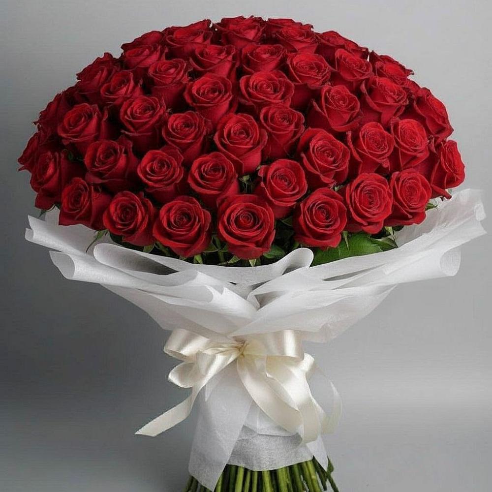 Букет 101 Красная роза Блэк Мэджик в Мармашах