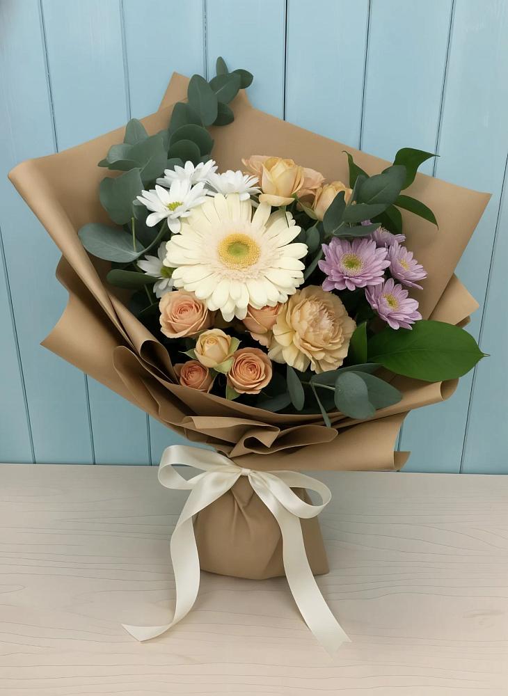 Букет цветов из: Герберы и Хризантемы в Мармашах