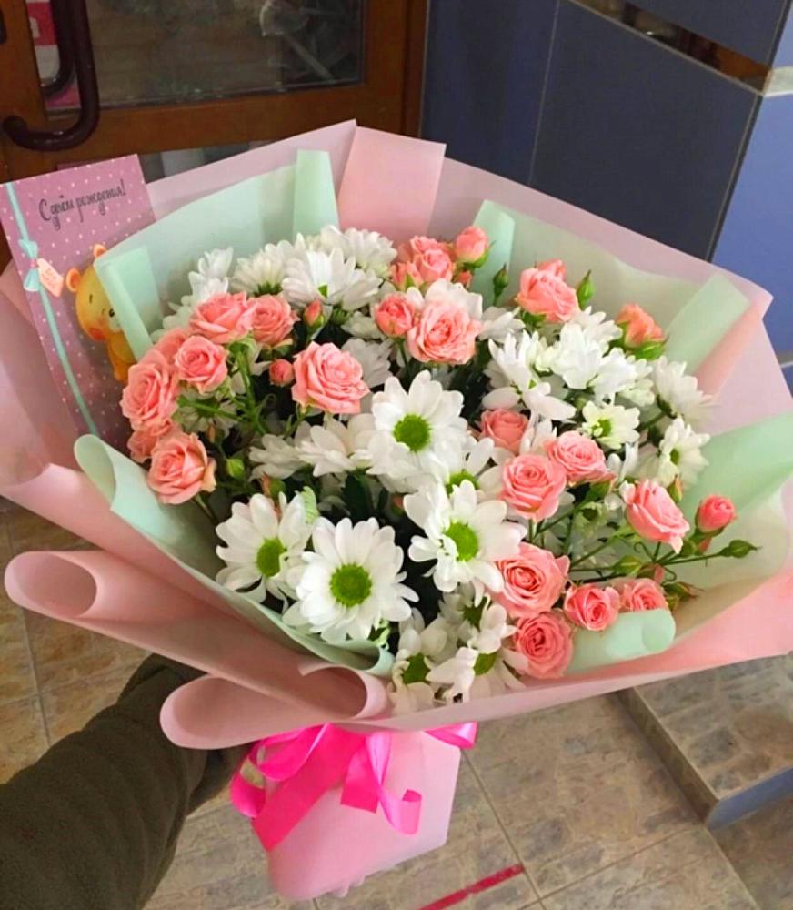 Букет цветов из: Розы и Хризантемы в Мармашах