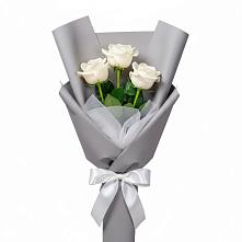 Букет 3 белые розы в Мармашах