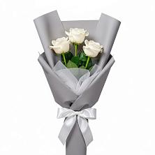 Букет 3 белые розы в Мармашах