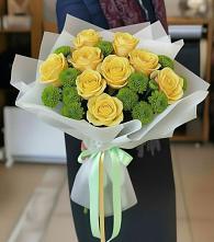 Букет цветов из:  Хризантемы и Розы в Мармашах