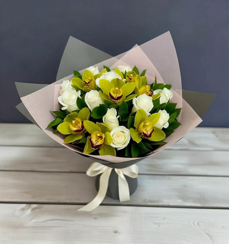 Букет цветов из: Орхидеи и Розы в Мармашах