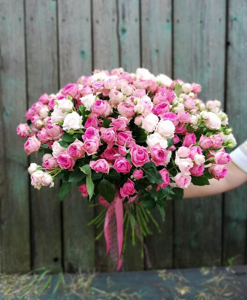 Букет Розовые кустовые розы Натали и Лав Лидия в Мармашах