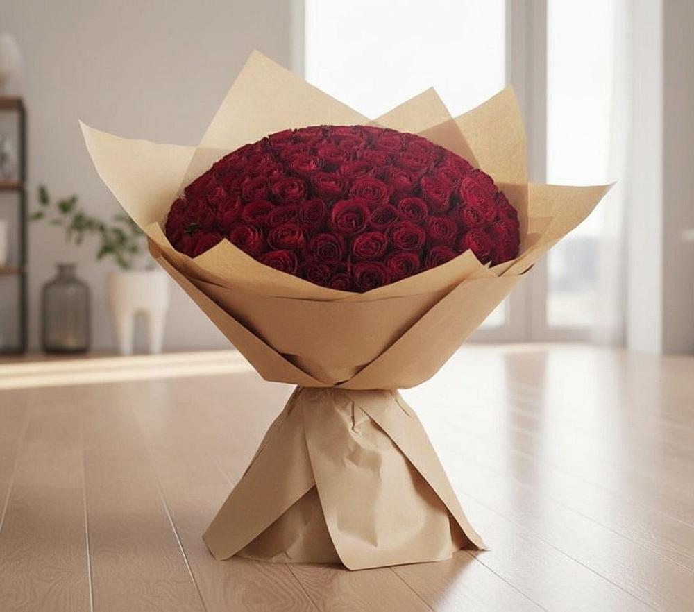 Букет 101 Красная роза в Мармашах