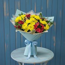 Букет цветов из:  Альстромерии и Хризантемы в Мармашах